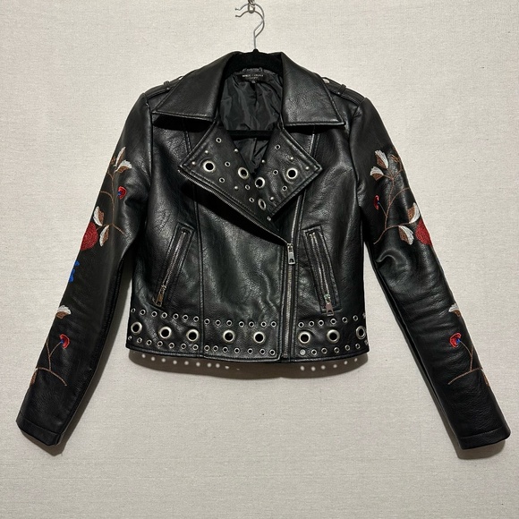 Romeo + Juliet Couture faux leather moto jacket - size medium - Picture 2 of 9